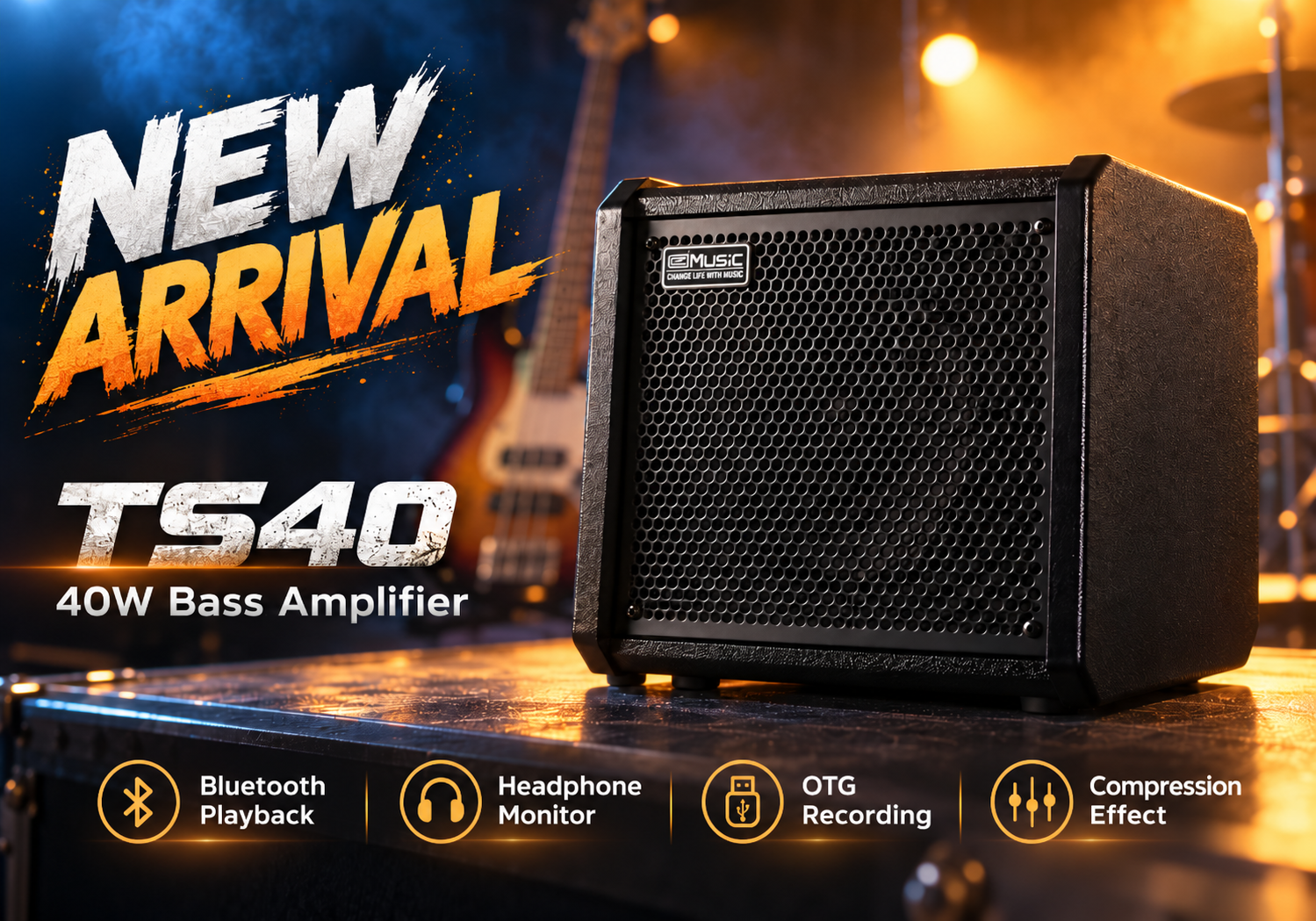 New Arrival | COOLMUSIC TS40 Bass Amplifier